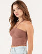 DESTINED Cinched Neck Womens Halter Top image number 2