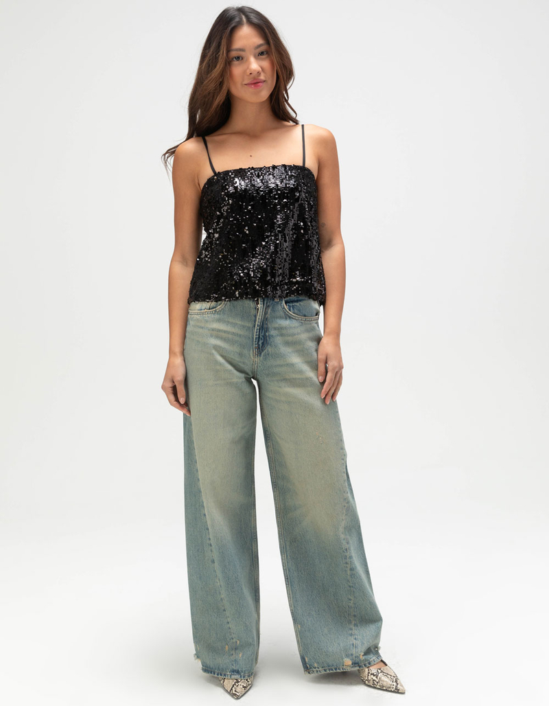 JJXX Tara Womens Sleeveless Sequin Top image number 1