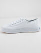 KEDS Triple Kick White Womens Platform Shoes image number 4