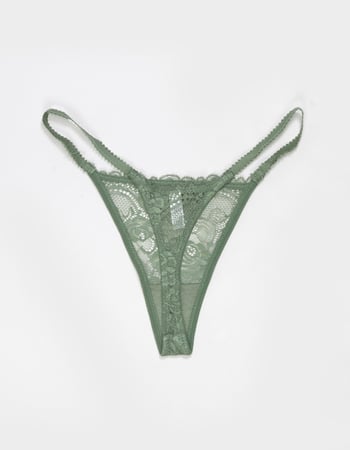 FULL TILT Floral Allover Lace Thong Alternative Image