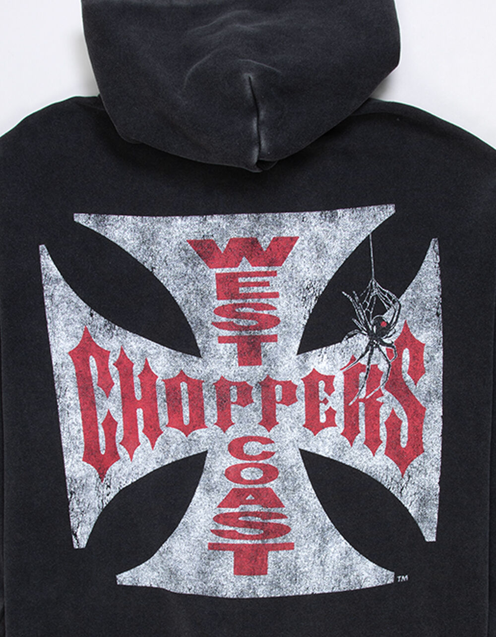 WEST COAST CHOPPERS Crawler Mens Zip-Up Hoodie - WASHED BLACK | Tillys