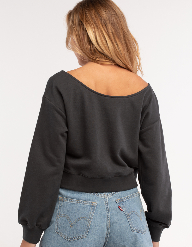 ADIDAS Womens Slouchy Crew Sweatshirt image number 2