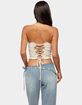 EDIKTED Laurin Crochet Strapless Top image number 3