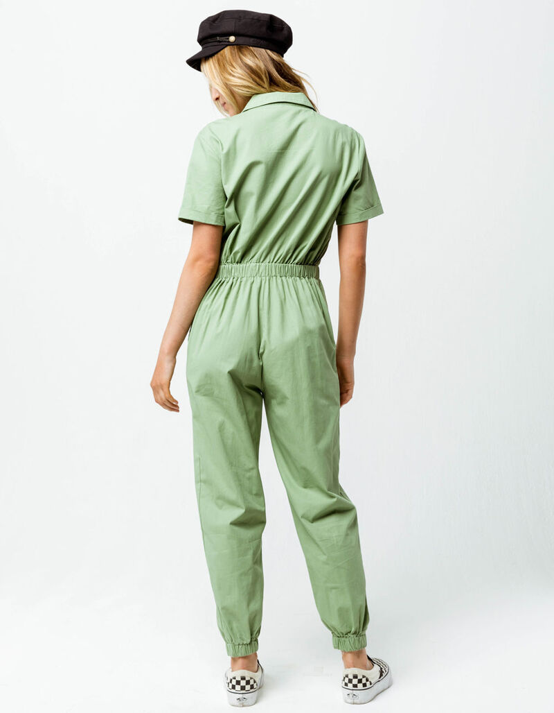 KNOW ONE CARES Utilitarian Womens Jumpsuit SAGE 354125521