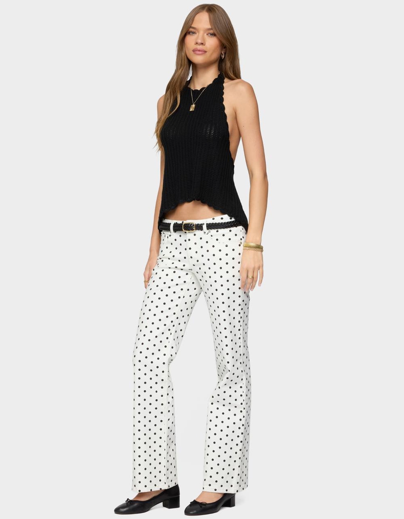 EDIKTED Romily Polka Dot Low Rise Jeans image number 3