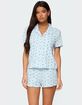 EDIKTED Camden Floral Pointelle Button Up Shirt image number 1