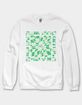 FLORAL Good Vibes Checkered Unisex Crewneck Sweatshirt image number 1
