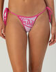 VON DUTCH Tie Side Cheeky Bikini Bottoms image number 2