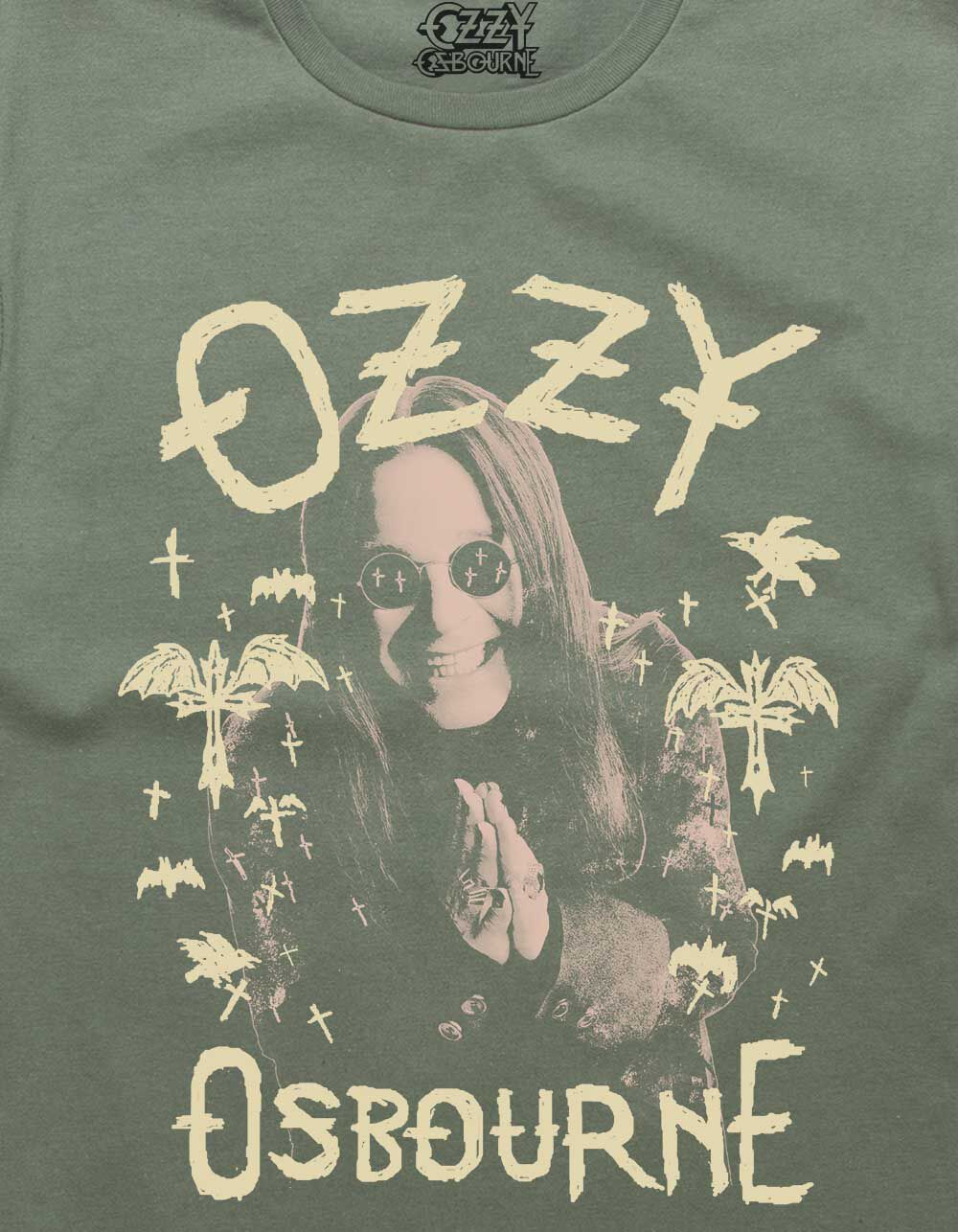 OZZY OSBOURNE Sketches Unisex Tee - MILITARY - M | Tillys