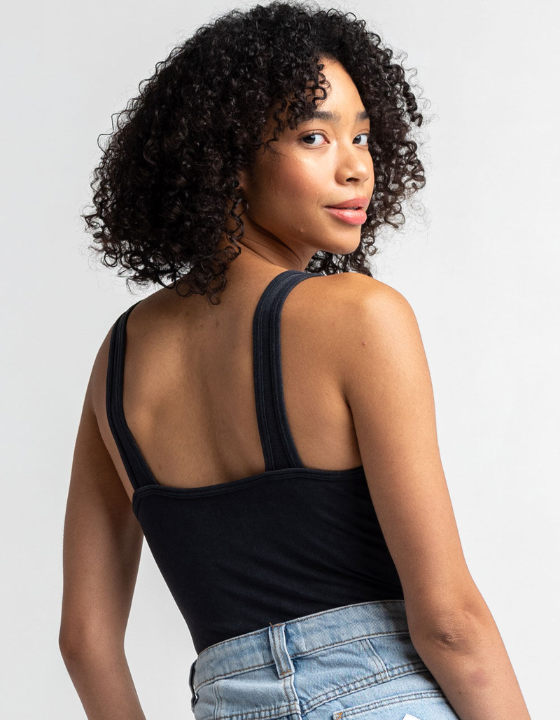 FREE PEOPLE Washed Seamless Graphite Bodysuit image number 2