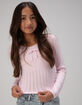 RSQ Girls Pointelle Bow Sweater image number 1