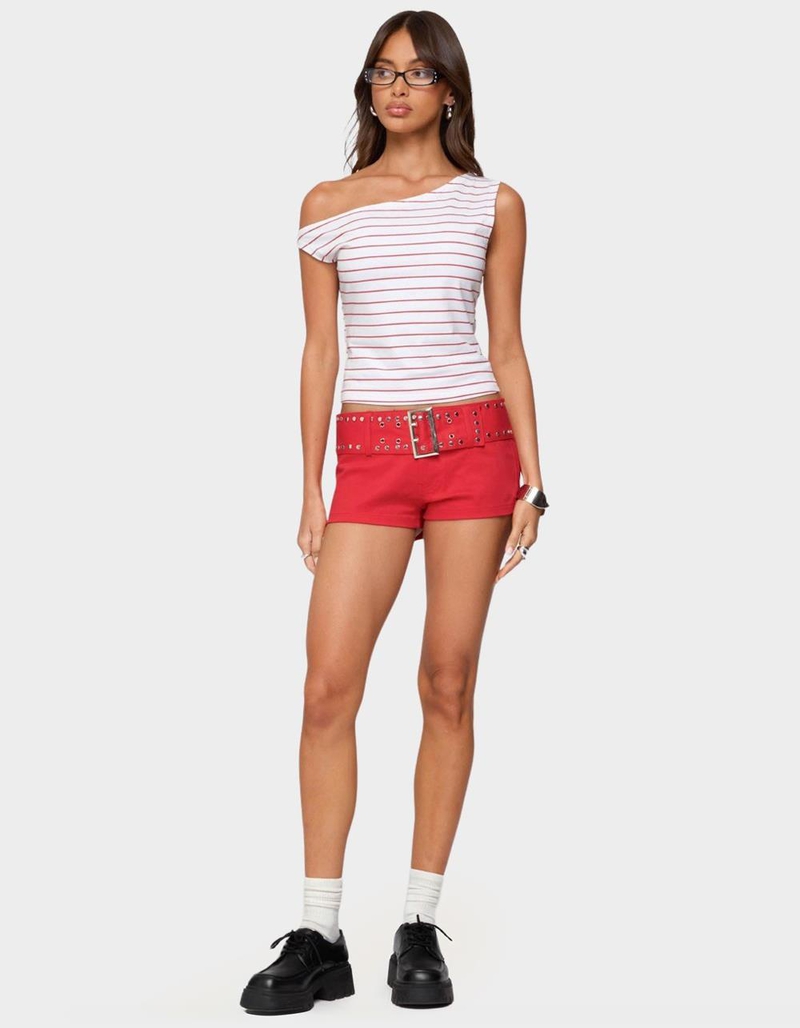 EDIKTED Keryn Striped Asymmetric Top image number 3