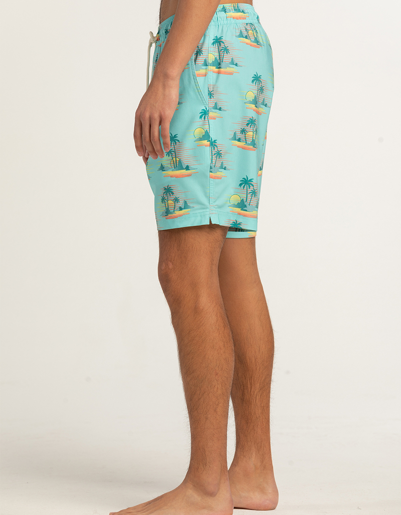 BLUE CROWN Island Fade Mens 7" Swim Shorts image number 5