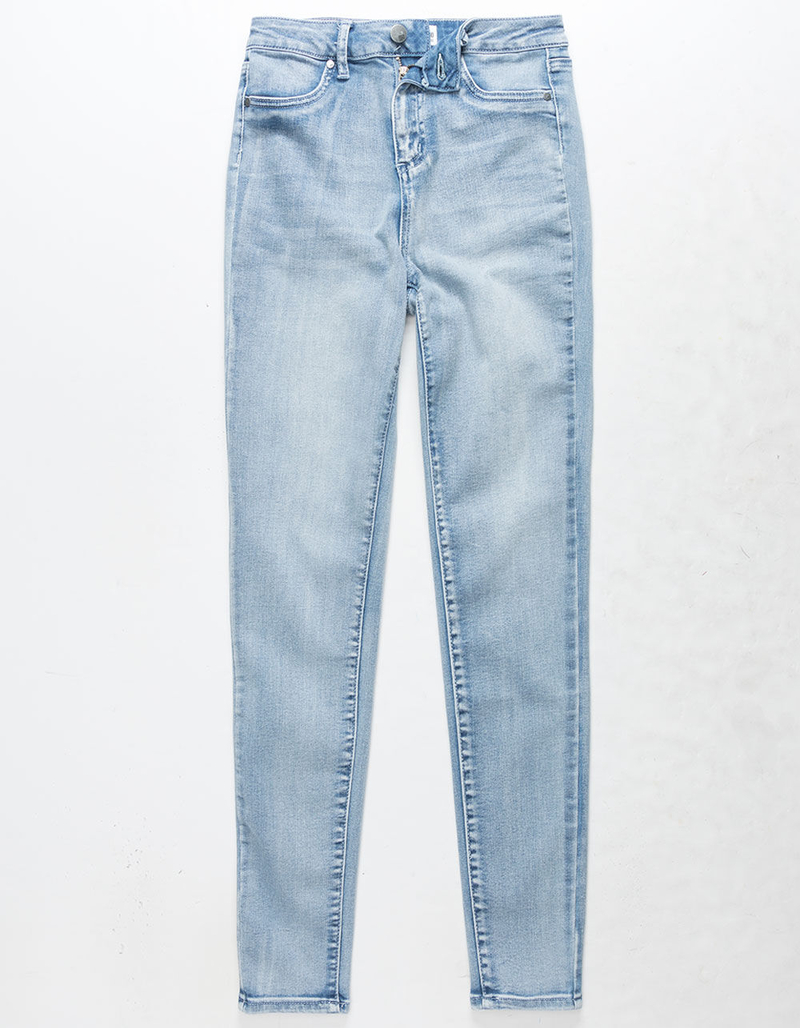 RSQ LA Super High Rise Light Wash Girls Skinny Jeans image number 0