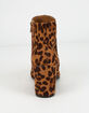 BAMBOO Block Heel Leopard Womens Booties image number 4