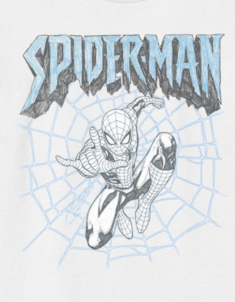 SPIDER-MAN Blue Web Unisex Kids Tee image number 1