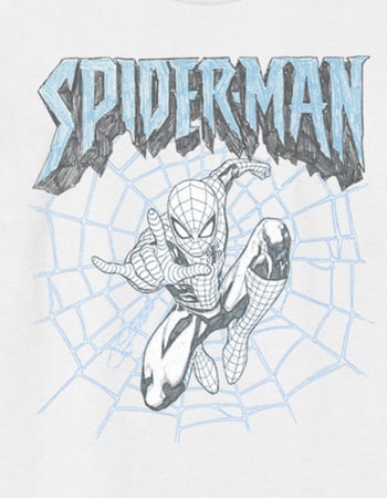 SPIDER-MAN Blue Web Unisex Kids Tee Alternative Image