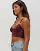 FULL TILT Two-Tone Lace Womens Bralette image number 3