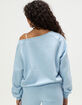 FULL TILT LA Applique Womens Off The Shoulder Sweatshirt image number 3