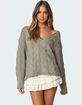 EDIKTED Inga Oversized Cable Knit Sweater image number 1