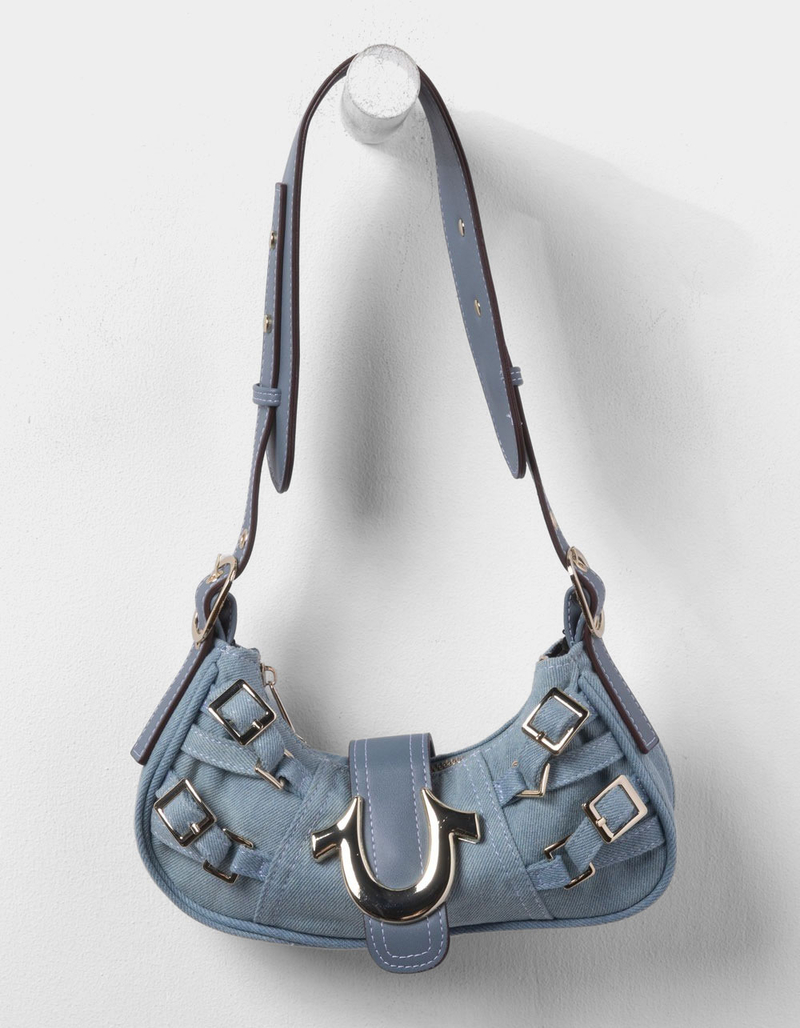 TRUE RELIGION Multi-Strap Denim Shoulder Bag image number 5