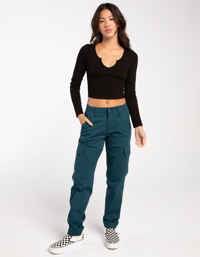 BOZZOLO Notch Womens Long Sleeve Tee image number 1