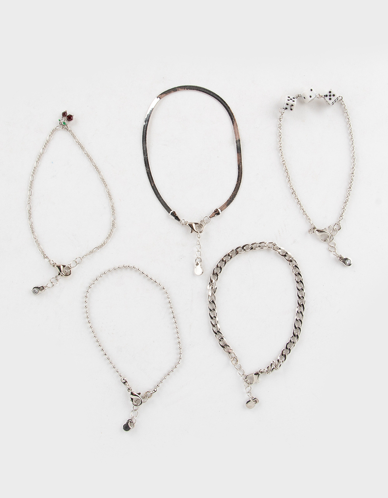 FULL TILT 5 Pack Dice & Ball Chain Bracelet Set image number 1