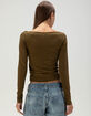 BDG Urban Outfitters Stripe Womens Slash Neck Long Sleeve Tee image number 4