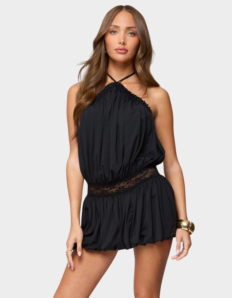 EDIKTED Aida Backless Bubble Mini Dress image number 0