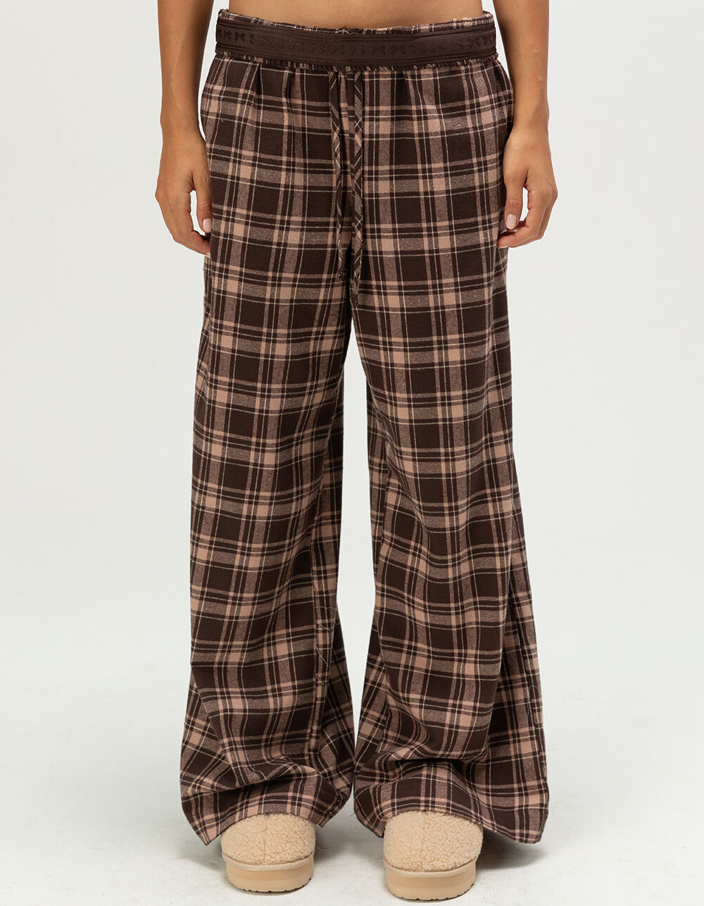 FULL TILT Womens Pajama Pants - BROWN COMBO - XS | Tillys