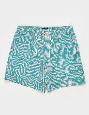 RSQ Mens Seersucker Swim Trunks Primary Image