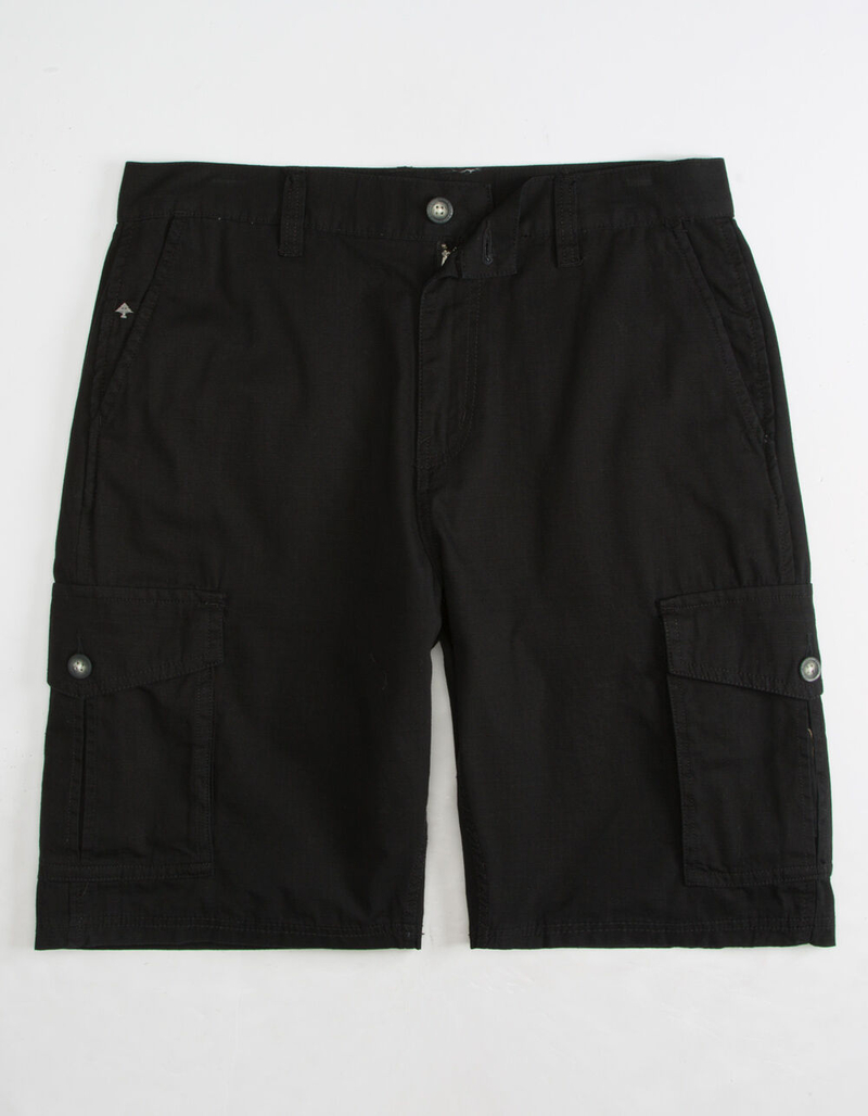 LRG RC Ripstop Black Mens Cargo Shorts image number 0