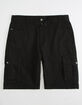 LRG RC Ripstop Black Mens Cargo Shorts image number 1
