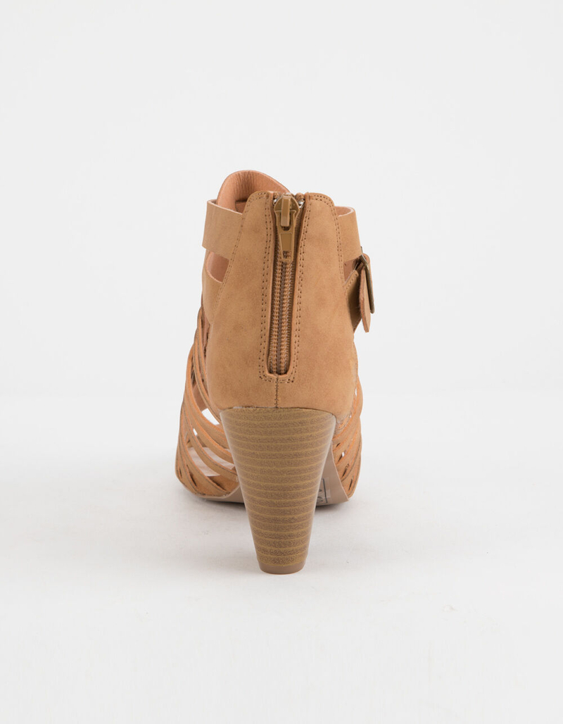 QUPID Chamber Tan Womens Heeled Sandals image number 3
