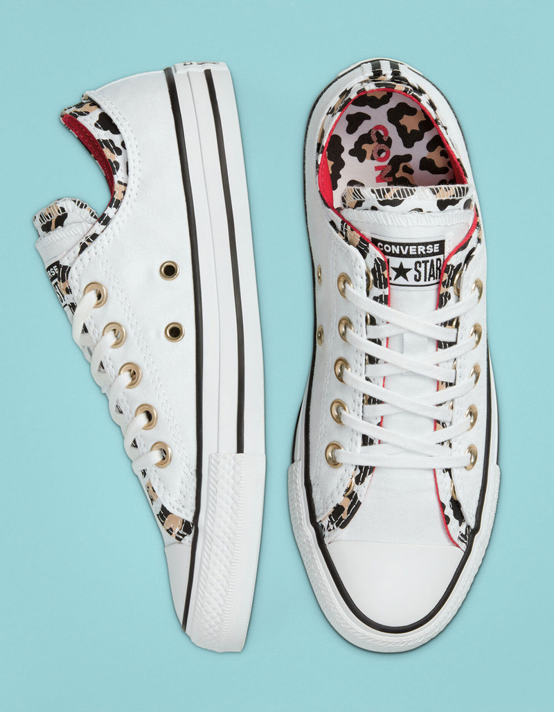 CONVERSE Double Upper Chuck Taylor All Star Womens Low Top Shoes image number 0