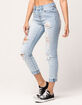 SKY AND SPARROW Ripped Womens Mom Jeans image number 2
