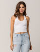 BOZZOLO Crop White Womens Halter Top image number 2