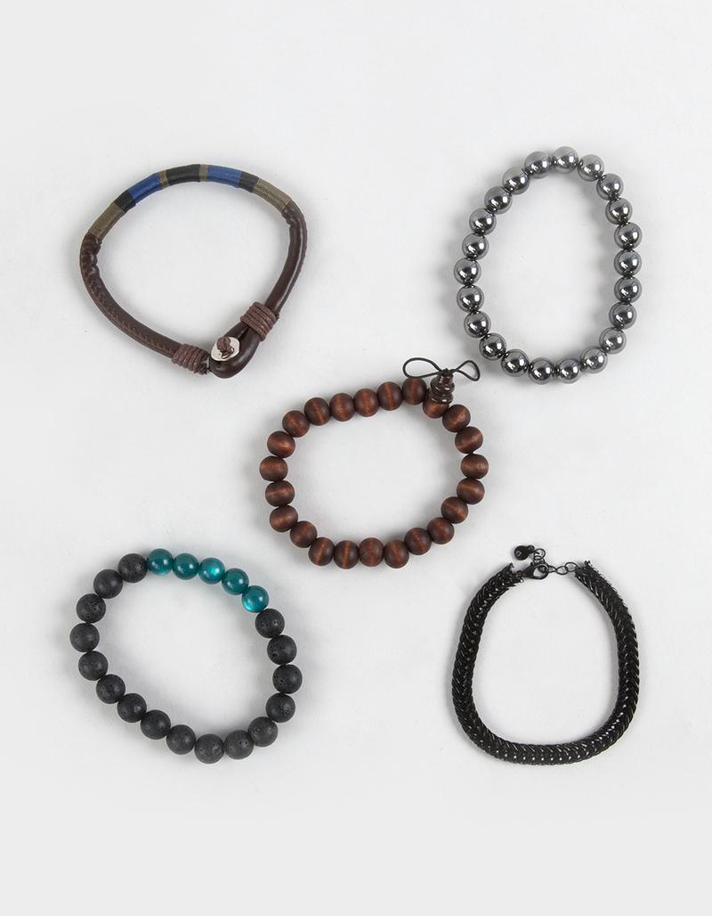 RSQ 5 Pack Beaded/Chain Bracelets image number 0