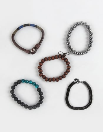 RSQ 5 Pack Beaded/Chain Bracelets Primary Image