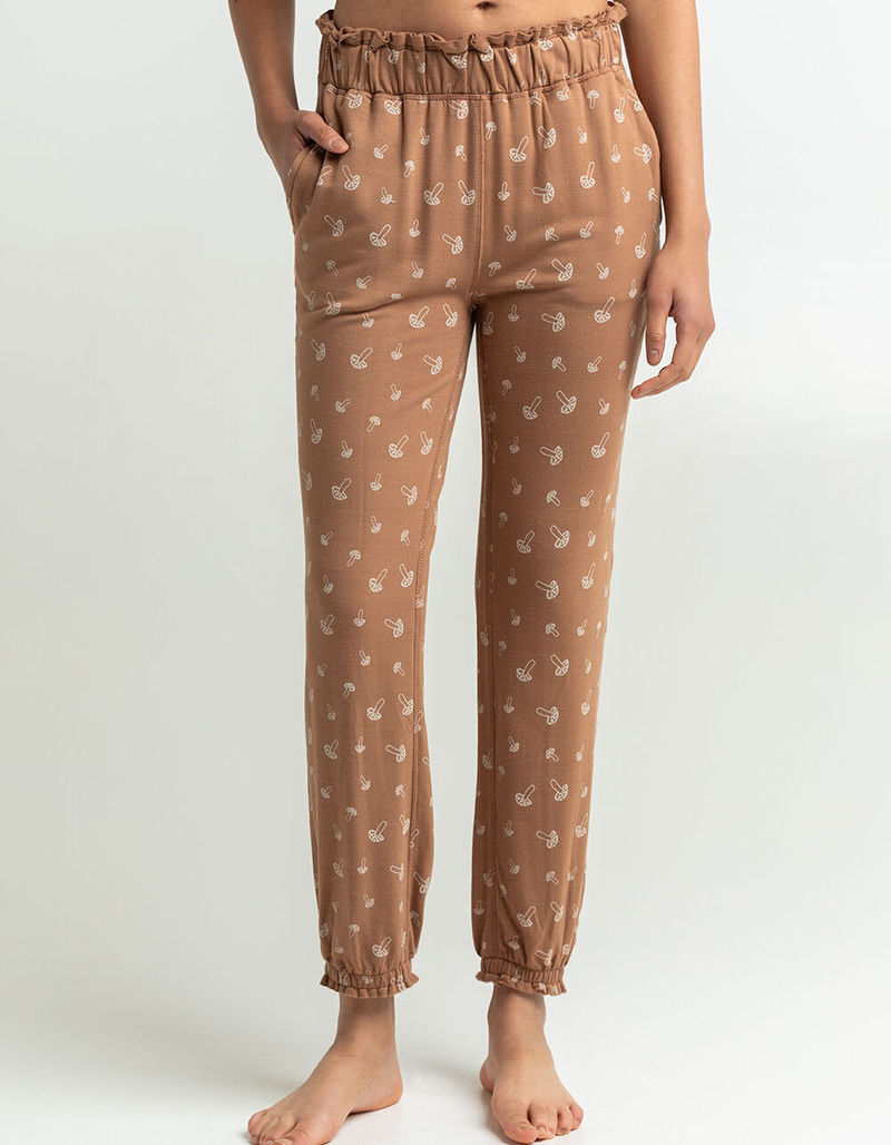 SKY AND SPARROW Printed Cozy Womens Jogger image number 1