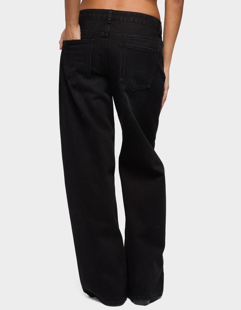 EDIKTED Raelynn Washed Low Rise Baggy Jeans image number 2
