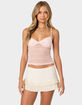 EDIKTED Tuesday Textured Lace Tank Top image number 1