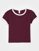 FULL TILT Essentials Girls Ringer Tee image number 1