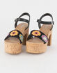 BAMBOO Crochet Womens Platform Sandals image number 1