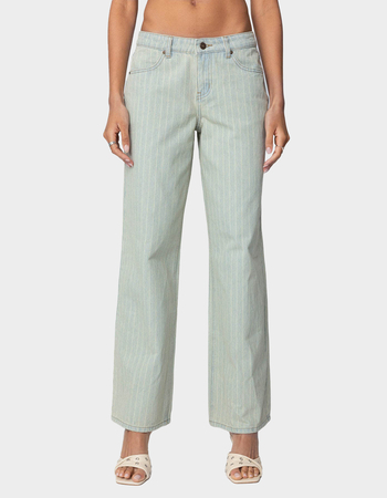 EDIKTED Lannah Textured Low Rise Jeans Primary Image