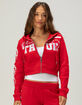 TRUE RELIGION Embroidered Crop Womens Zip-Up Hoodie image number 1