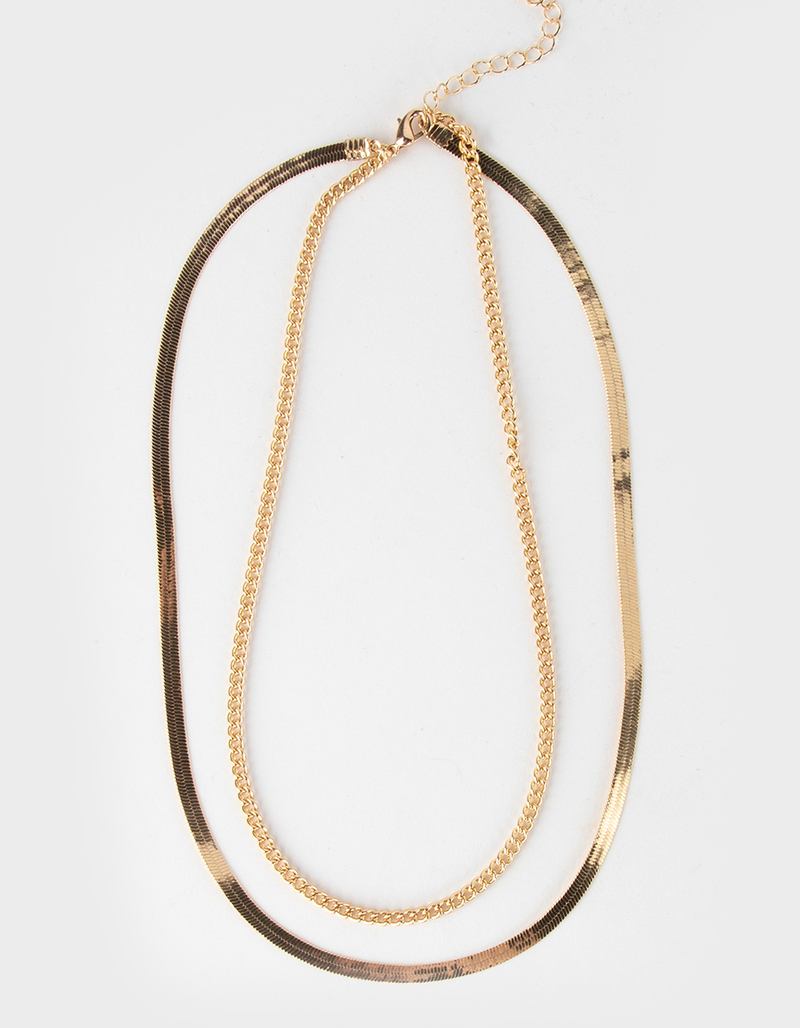 RSQ Layered Chain Necklace image number 0