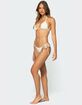 EDIKTED Crochet Triangle Bikini Top image number 5