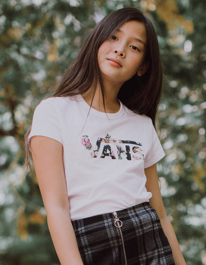 VANS Flying V Floral Girls Baby Tee image number 0