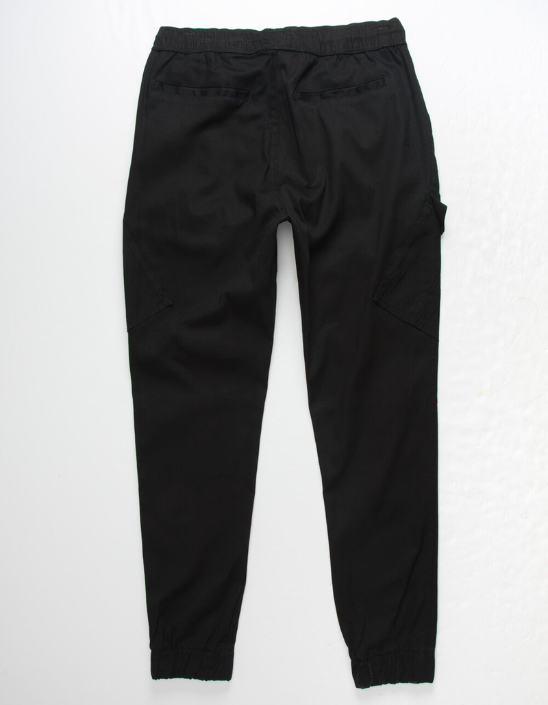 BROOKLYN CLOTH Twill Cargo Pocket Black Mens Jogger Pants image number 1
